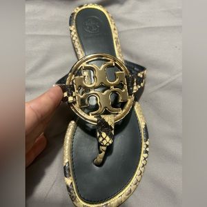 Tory Burch Metal Logo Miller Sandal